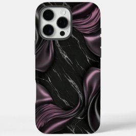 Luxe Black Marble com Satin Purple Swirl