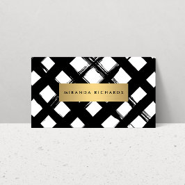 Luxe Bold Brushstrokes Cartão de visita