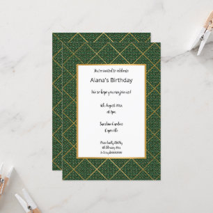LUXE EMERALD ANIMAL PRINT BIRTHDAY CONVITE