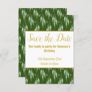 LUXE EUCALYPTUS PATTERN OLIVE SALVAR DATA RSVP