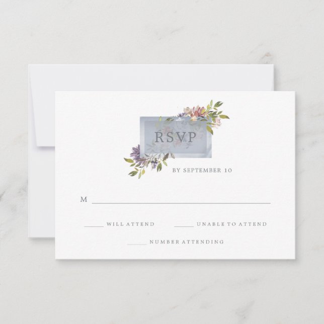 Luxe Floral | Resposta de Casamento em Aquarela Ve (Frente)