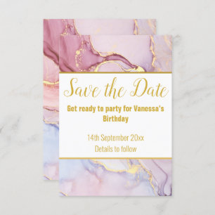 LUXE MARBLE PASTEL SALVE A PLACA RSVP DE DATA