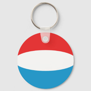 Luxembourg Fisheye Flag Chaveiro