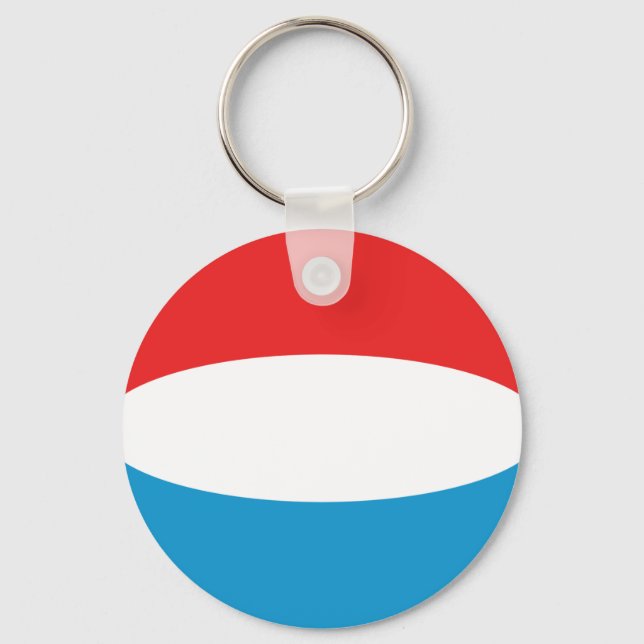 Luxembourg Fisheye Flag Chaveiro (Frente)