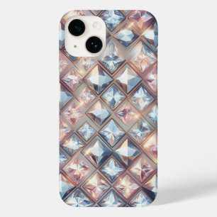 Luxo Cristal Diamante 3D e Dourado Rosa Brilhante