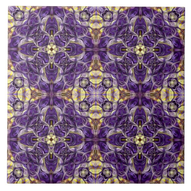 Luxo, elegante, ornamental, roxo, ouro (Frente)