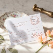 Luxo Floral Vintage Crista Monograma Casamento