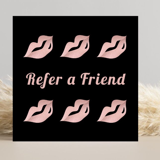 Luxo Glamour Rosa Dourada nos Lábios & Cartão de I (Criador carregado)