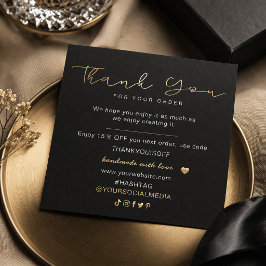 Luxo Obrigado Elegante Preto e Dourado