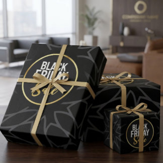 Luxo Papel de Embrulho para Presentes da Black Fri