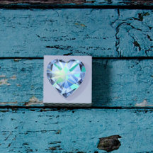 Luxuoso Azul Esverdeado Diamante Falso Coração For
