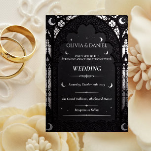 Luxuoso Convite de Noiva com Renda Gótica de Cated
