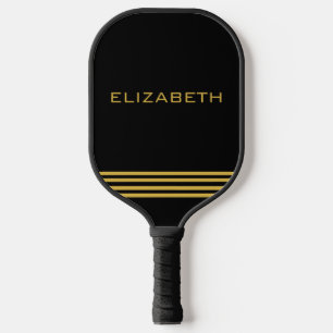 Luxuoso Preto e Dourado Nome Personalizado
