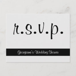 Luxurioso e elegante "r.s.v.p." Cartão Postal