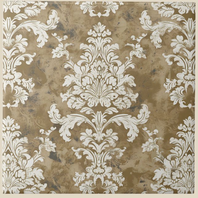 Luxurioso Elegante Ivory Damask (Criador carregado)