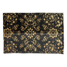 Luxurious style Pillow case black yellow pattern 