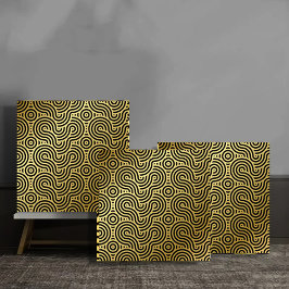 Luxury Black and Gold Abstract Maze
