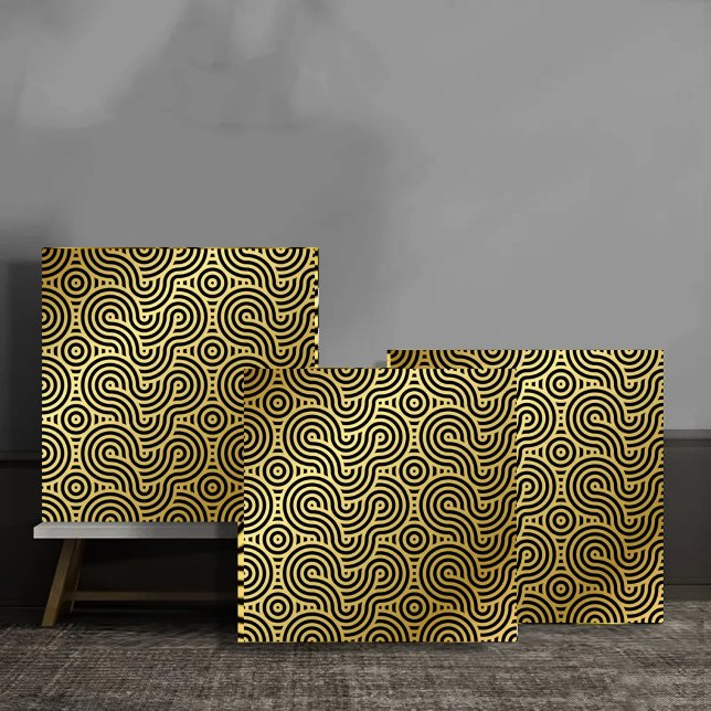 Luxury Black and Gold Abstract Maze (Criador carregado)