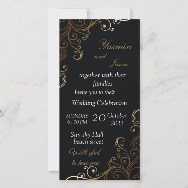 luxury  Black Invitation (Frente)