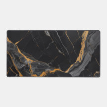 Luxury Black Marble Desk Mat