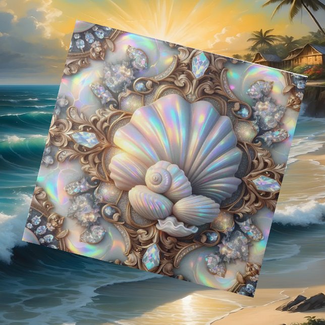 Luxury Coastal Decor | Diamonds and Seashells  (Criador carregado)