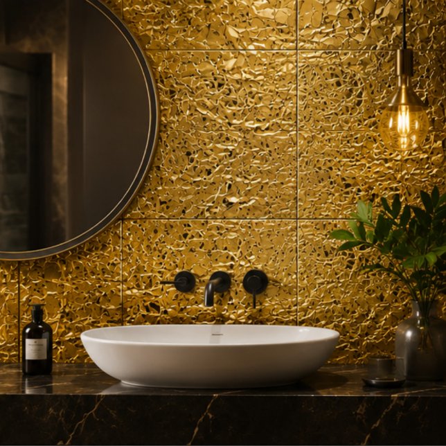 Luxury Crumpled Gold Foil Texture Elegant Metallic (Criador carregado)