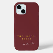 Luxury Deep Burgundy & Gold Parisian Chic iPhone C