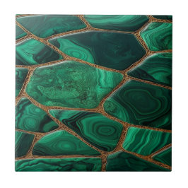 Luxury Emerald Malachite Green Marble Abstract