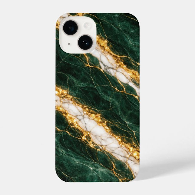 Luxury Emerald Marble Gold/White Vein Phone Case (Verso)