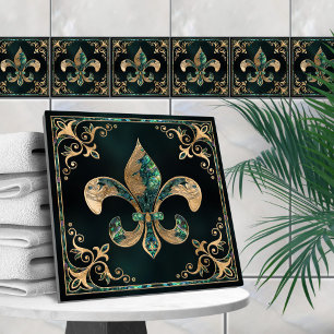 Luxury Fleur-de-lis - Abalone Shell e Dourado
