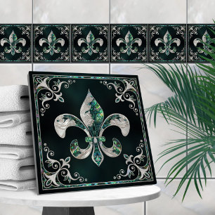 Luxury Fleur-de-lis - Abalone Shell e Pearl