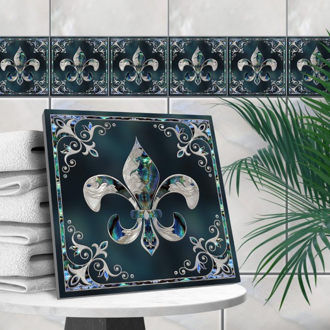 Luxury Fleur-de-lis - Abalone Shell e Pearl (Criador carregado)