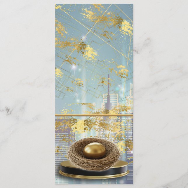  Luxury Foil Easter Menu Card (Frente)