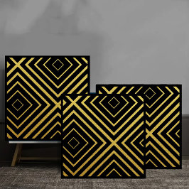 Luxury Gold Diamond Line Geometric