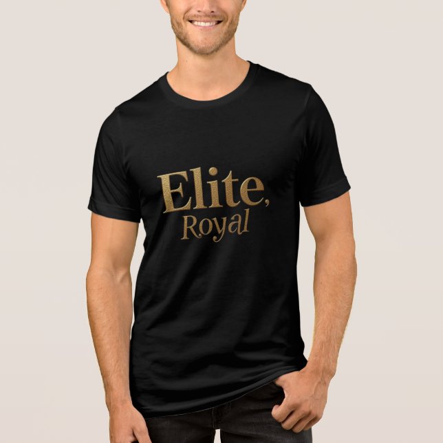 "Luxury Gold Foil Embossed T-Shirt – Elegant Metal (Frente)