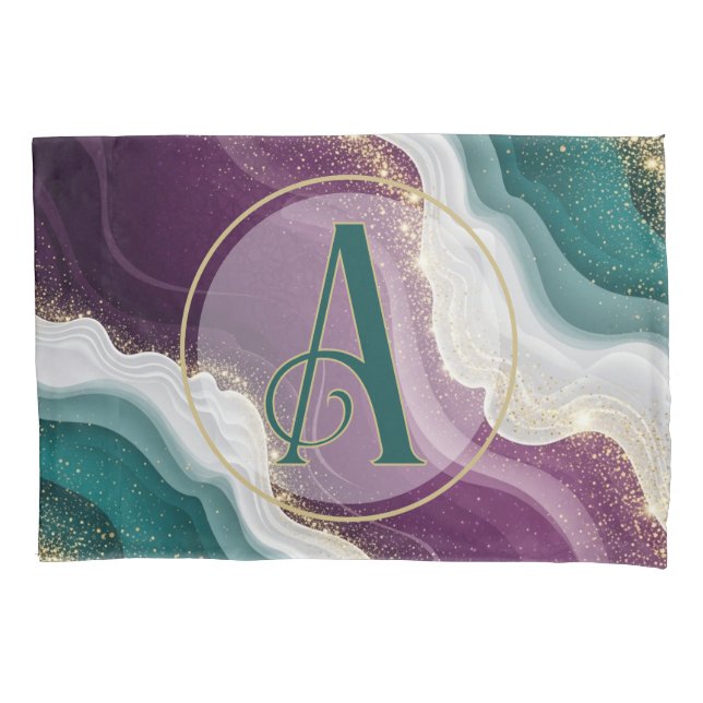 Luxury Gold Glitter Marble Pattern (Frente-Esquerda)