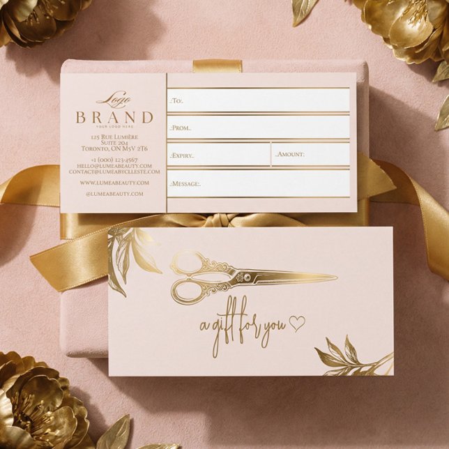 Luxury Gold Hair Studio Gift Certificate Gift Card (Luxury Gold Hair Studio Gift Certificate Gift Card)