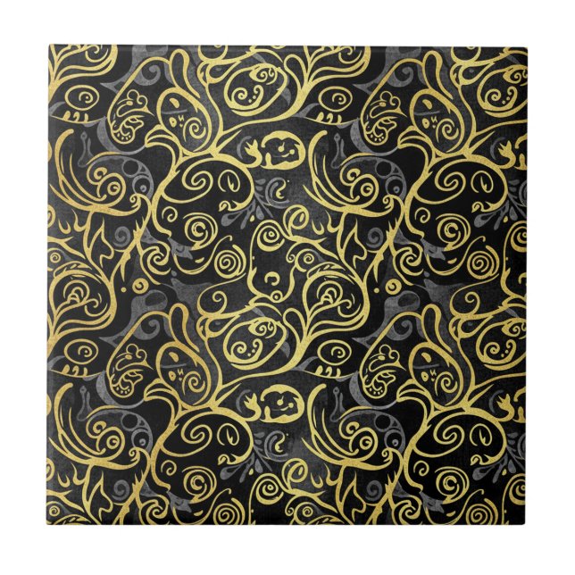 Luxury Gold Leaf Storybook Black Silver (Frente)
