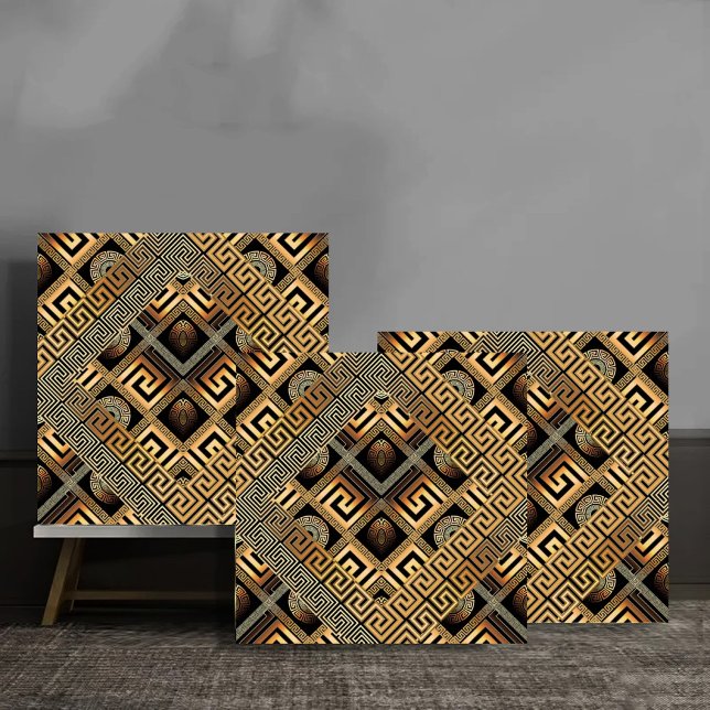 Luxury Gold Meander Geometric (Criador carregado)
