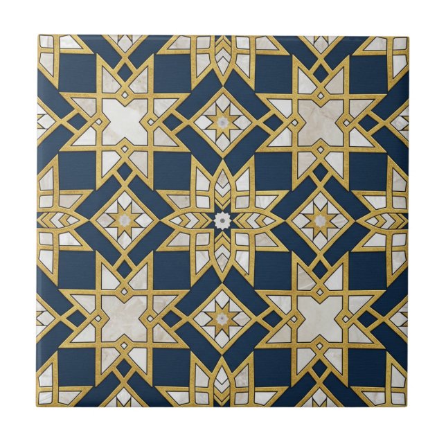 Luxury Moroccan Zellige Mosaic Seamless Pattern (Frente)