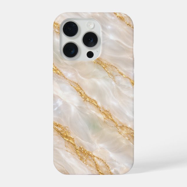 Luxury Pearl Marble Gold Vein Phone Case (Verso)