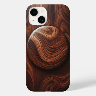 Luxury Polished Walnut Wood Grain Abstract Circula