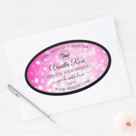 Luxury Preto Cor-de-rosa Brilhante Etiquetas de pr