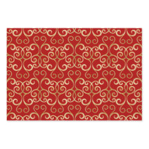 LUXURY RED E DOURADO NATAL DAMASK PERSONALIZADO