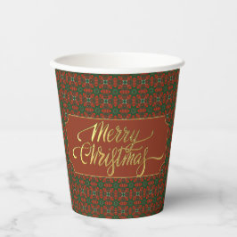 Luxury Red & Green Merry Christmas – Elegant Gold