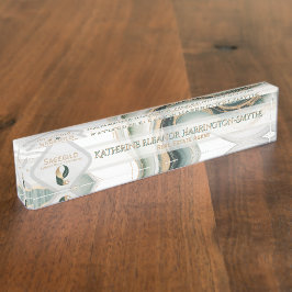 Luxury Sage Gold Marble Sleek Realtor Office Logo 