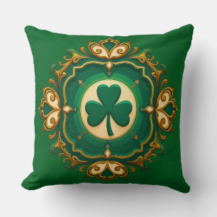Luxury Shamrock St Patrick’s Day - almofada