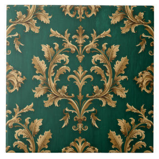 Luxury Vintage French Baroque Emerald Green Gold