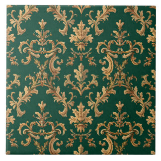 Luxury Vintage French Baroque Emerald Green Gold
