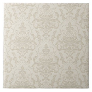 Luxury Vintage Minimal Elegant Damask Ivory Cream